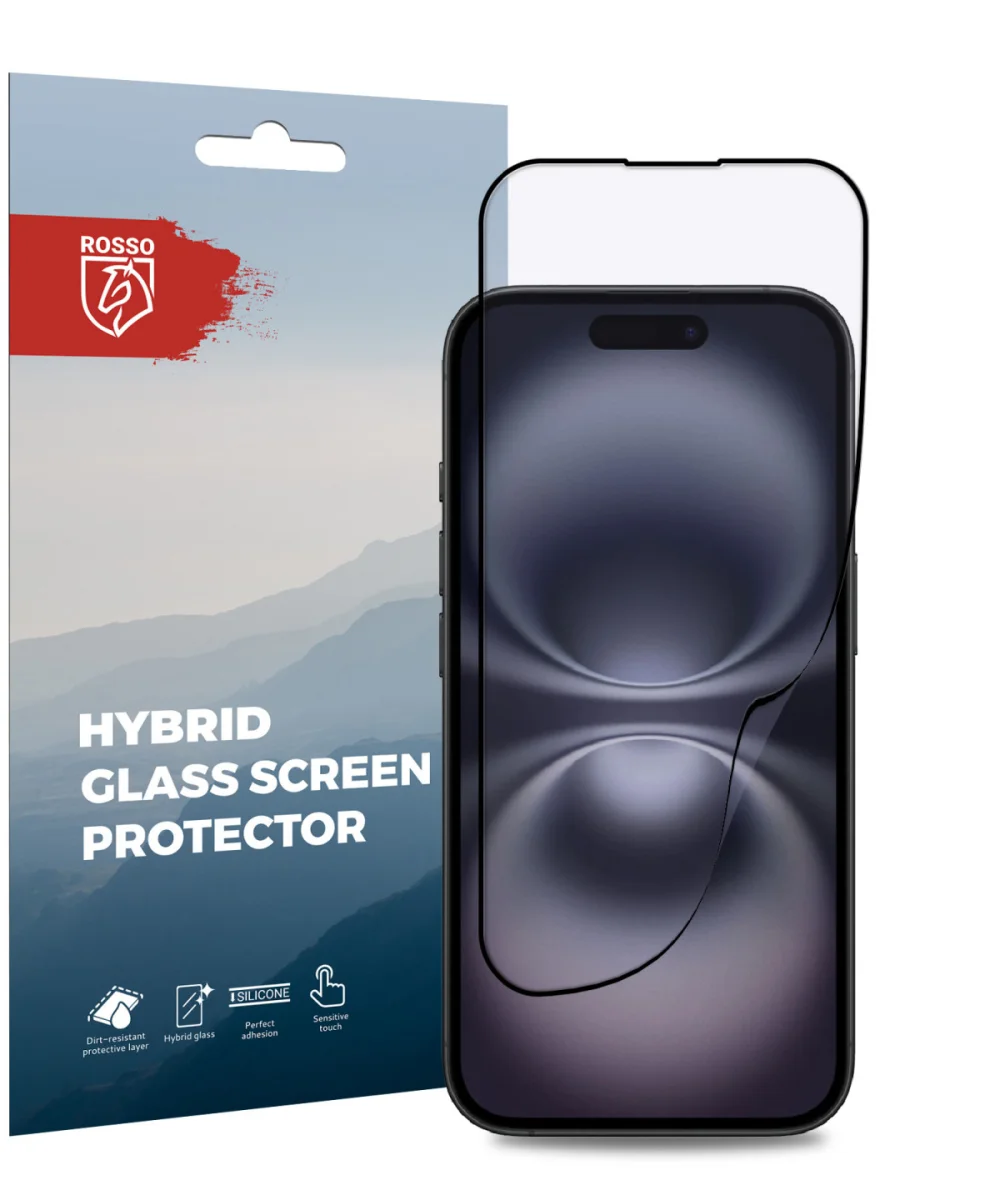 Rosso Apple iPhone 16 Hybrid Glass Screen Protector afbeelding 1