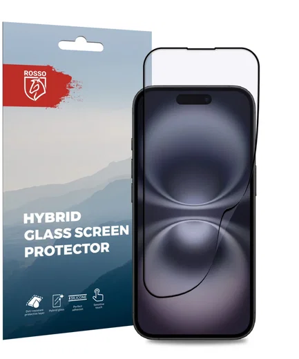 Rosso Apple iPhone 16 Hybrid Glass Screen Protector afbeelding 1