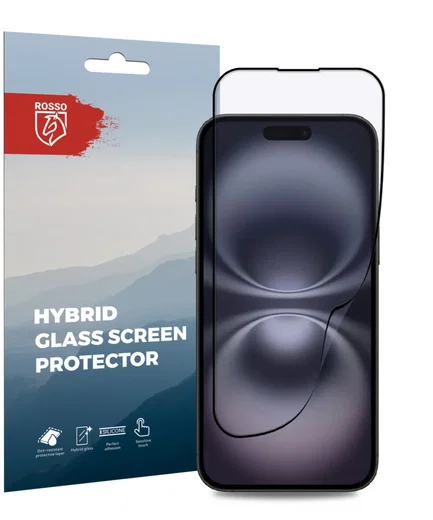 Rosso Apple iPhone 16 Plus Hybrid Glass Screen Protector afbeelding 1