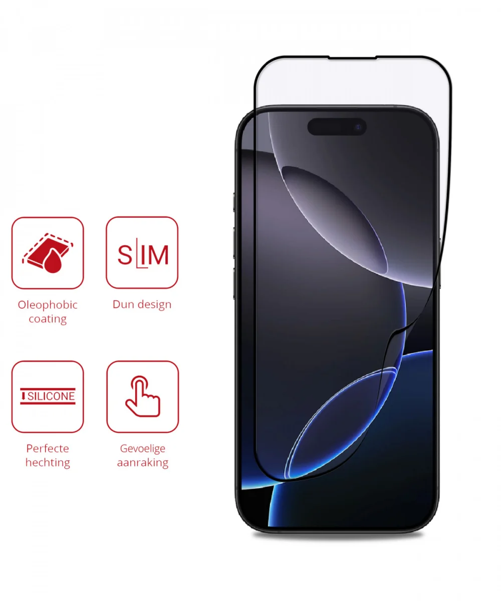 Rosso Apple iPhone 16 Pro Max Hybrid Glass Screen Protector afbeelding 2