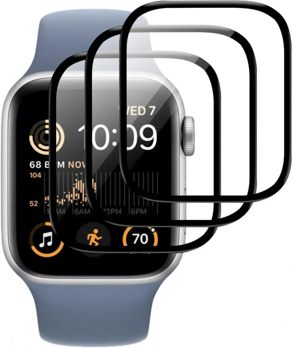 Rosso Apple Watch 4/5/6/SE 40MM Hybrid Glass Screen Protector (3-Pack) afbeelding 2