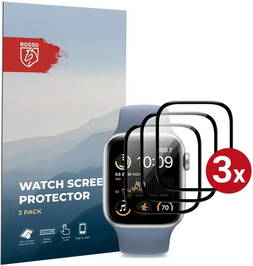 Rosso Apple Watch 4/5/6/SE 40MM Hybrid Glass Screen Protector (3-Pack) afbeelding 1