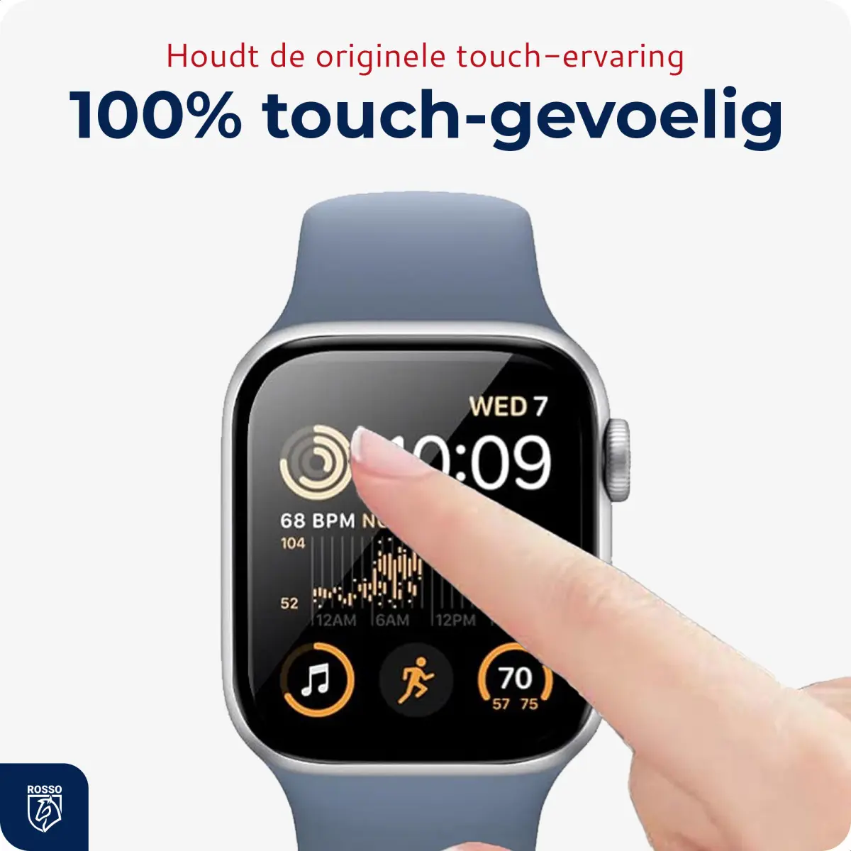 Rosso Apple Watch 4/5/6/SE 40MM Hybrid Glass Screen Protector (3-Pack) afbeelding 9