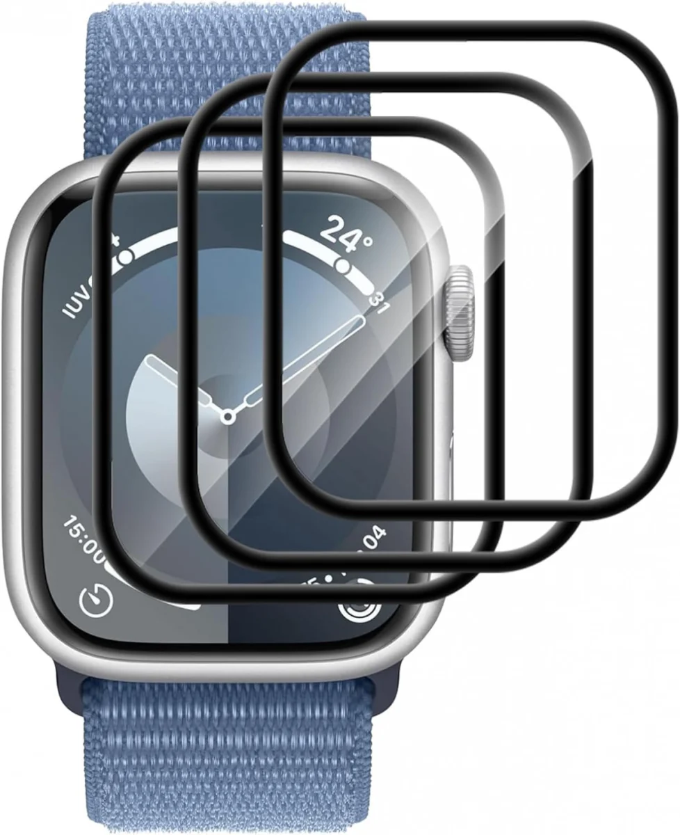 Rosso Apple Watch 41MM Hybrid Glass Screen Protector (3-Pack) afbeelding 2
