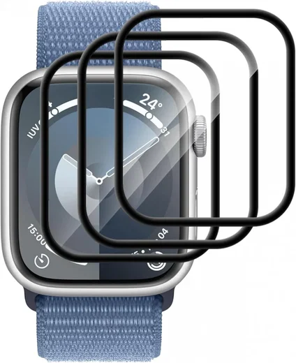 Rosso Apple Watch 41MM Hybrid Glass Screen Protector (3-Pack) afbeelding 2