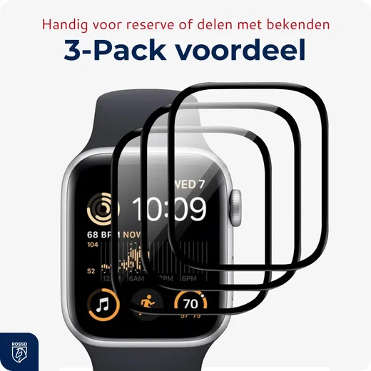 Rosso Apple Watch 11 / 10 42MM Hybrid Glass Screen Protector (3-Pack) afbeelding 3