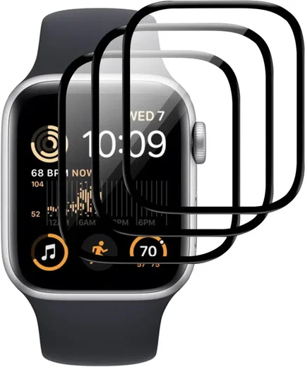 Rosso Apple Watch 4/5/6/SE 44MM Hybrid Glass Screen Protector (3-Pack) afbeelding 2