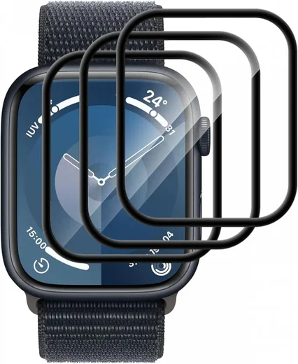Rosso Apple Watch 45MM Hybrid Glass Screen Protector (3-Pack) afbeelding 2