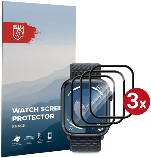 Rosso Apple Watch 45MM Hybrid Glass Screen Protector (3-Pack) afbeelding 1