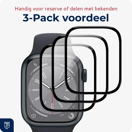 Rosso Apple Watch Ultra 3/2/1 Hybrid Glass Screen Protector (3-Pack) afbeelding 3