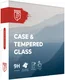 Rosso Apple Watch 4/5/6/SE 40MM Tempered Glass Screen Protector met Hoesje Zwart afbeelding 7