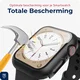 Rosso Apple Watch 4/5/6/SE 44MM Tempered Glass Screen Protector met Hoesje Zwart afbeelding 3