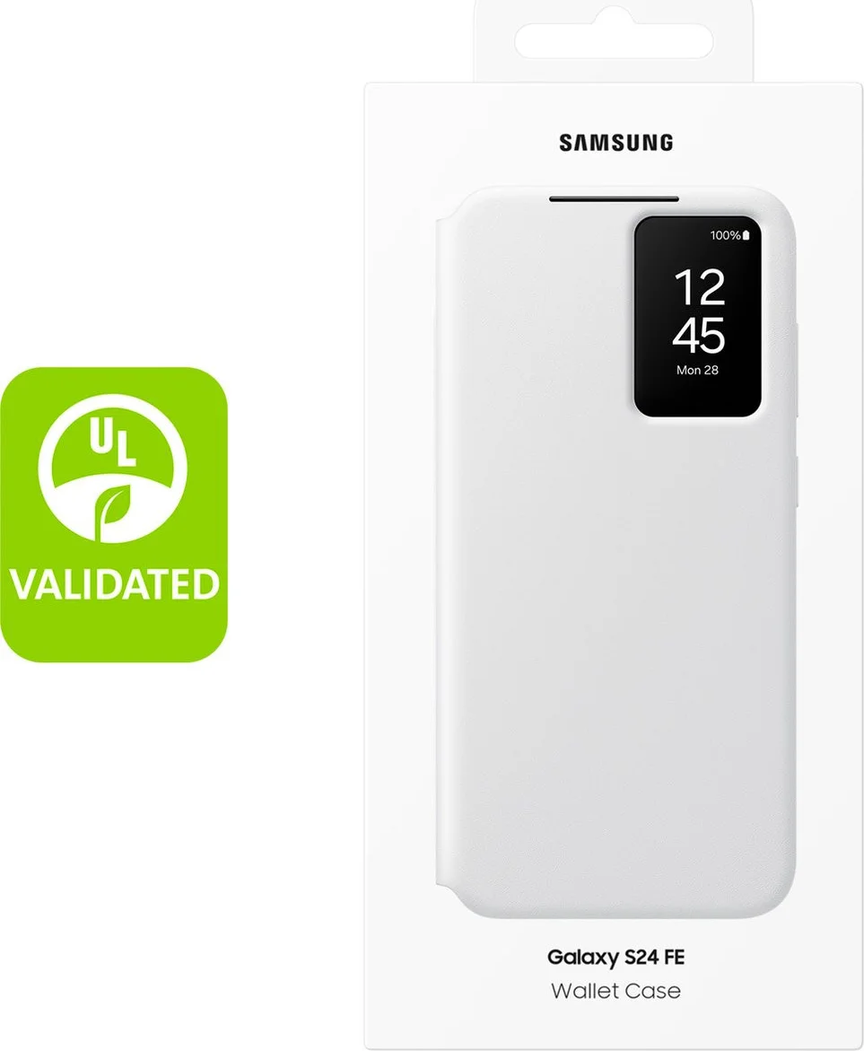 Origineel Samsung Galaxy S24 FE Hoesje Smart View Wallet Case Wit afbeelding 7