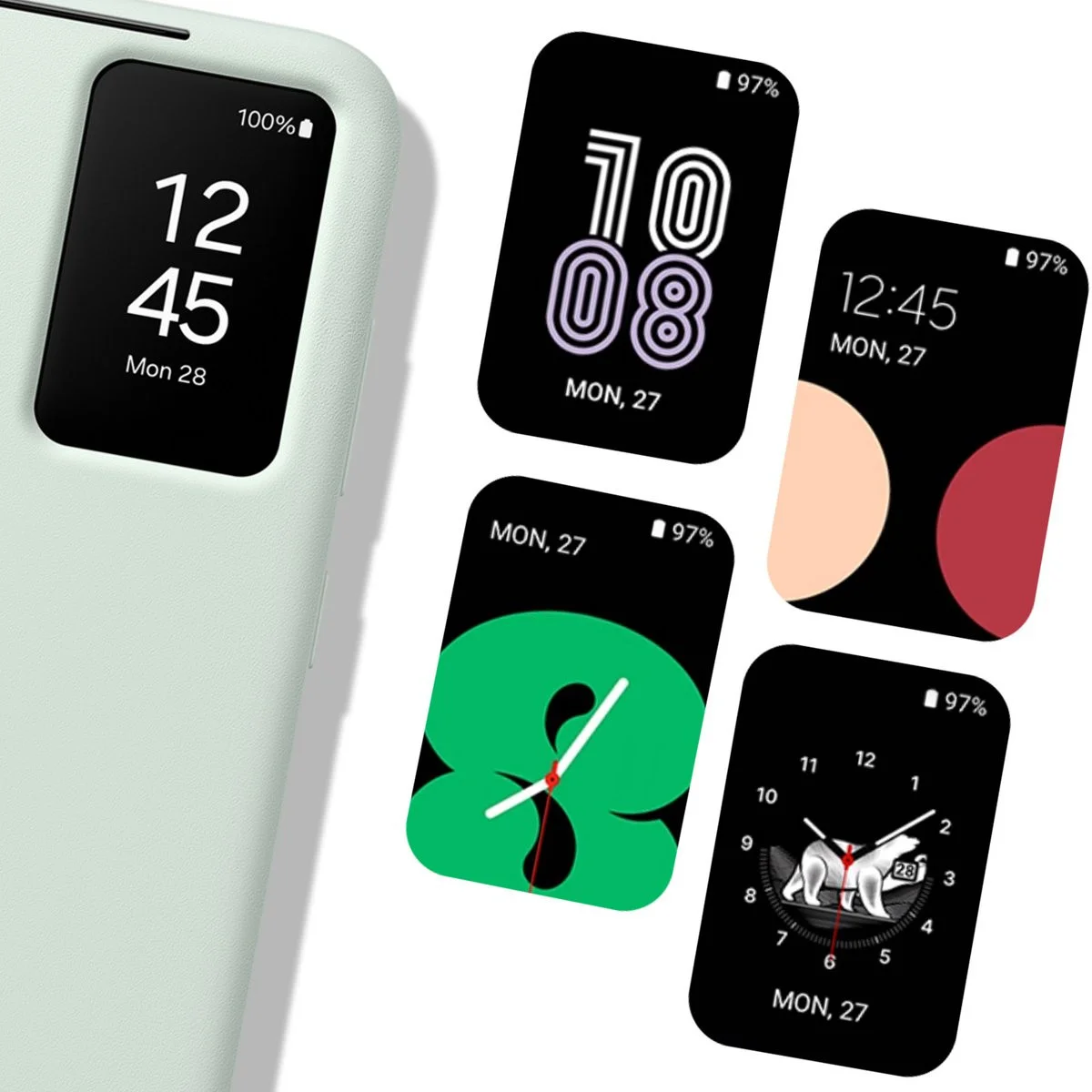 Origineel Samsung Galaxy S24 FE Hoesje Smart View Wallet Case Mint Groen afbeelding 5
