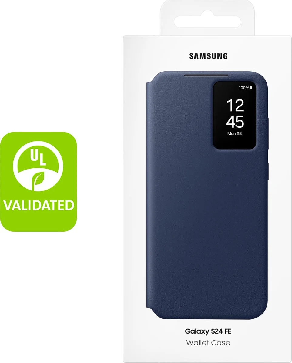 Origineel Samsung Galaxy S24 FE Hoesje Smart View Wallet Case Blauw afbeelding 6