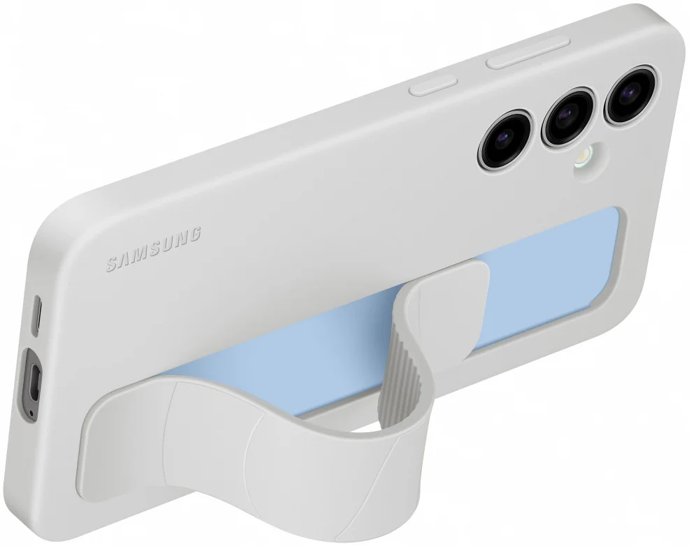 Origineel Samsung Galaxy S24 FE Hoesje Standing Grip Case Grijs afbeelding 2