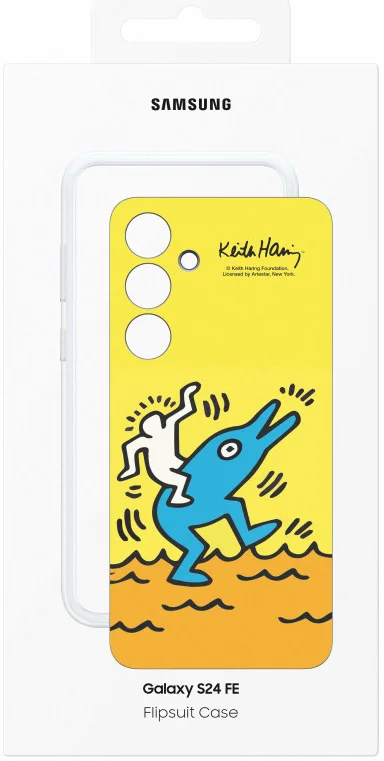 Origineel Samsung Galaxy S24 FE Hoesje FlipSuit Case Back Cover Geel afbeelding 5