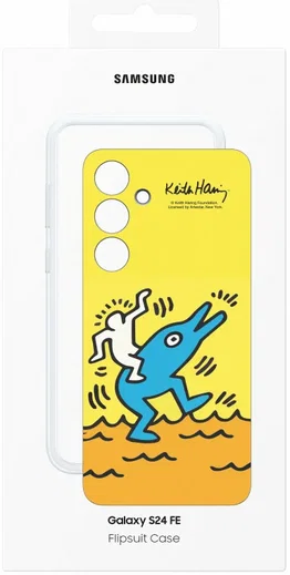 Origineel Samsung Galaxy S24 FE Hoesje FlipSuit Case Back Cover Geel afbeelding 5