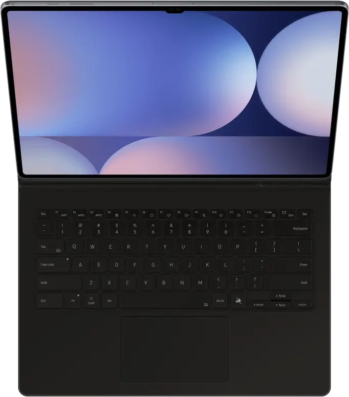 Originele Samsung Galaxy Tab S10 / S9 Ultra Hoes Keyboard Cover Zwart afbeelding 3