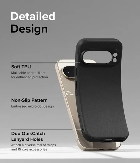 Ringke Onyx Google Pixel 9 Pro Hoesje Flexibel TPU Back Cover Zwart afbeelding 9