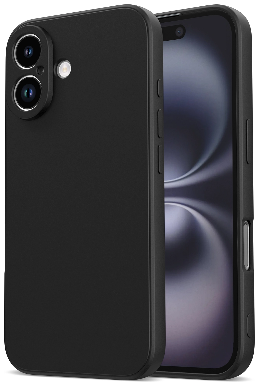 Apple iPhone 16 Hoesje met Camera Bescherming Dun TPU Back Cover Zwart afbeelding 1