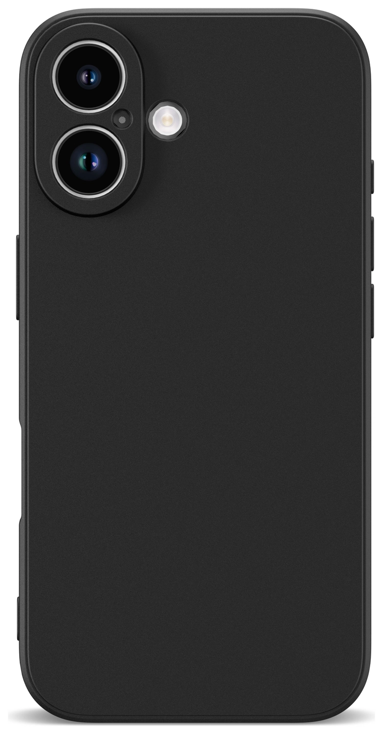 Apple iPhone 16 Hoesje met Camera Bescherming Dun TPU Back Cover Zwart afbeelding 3