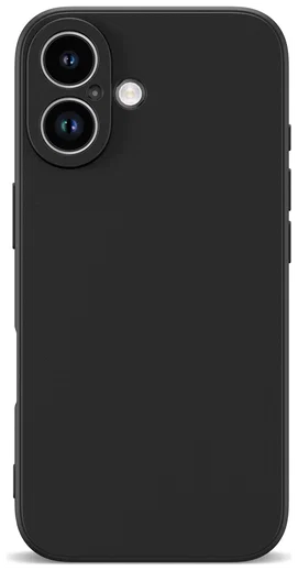 Apple iPhone 16 Hoesje met Camera Bescherming Dun TPU Back Cover Zwart afbeelding 3