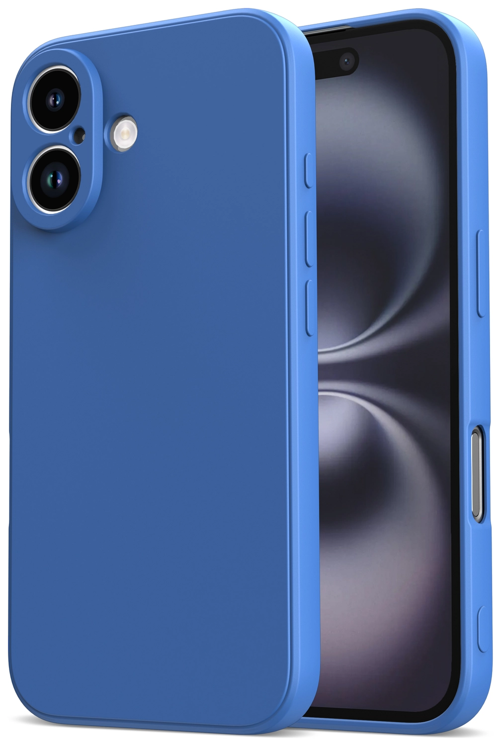 Apple iPhone 16 Hoesje met Camera Bescherming Dun TPU Back Cover Blauw afbeelding 1