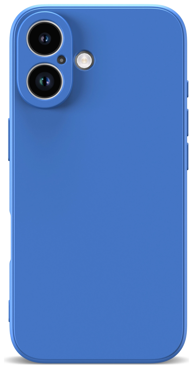 Apple iPhone 16 Hoesje met Camera Bescherming Dun TPU Back Cover Blauw afbeelding 2