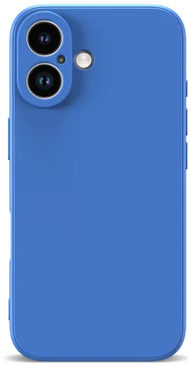 Apple iPhone 16 Hoesje met Camera Bescherming Dun TPU Back Cover Blauw afbeelding 2