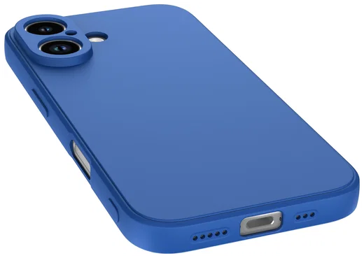 Apple iPhone 16 Hoesje met Camera Bescherming Dun TPU Back Cover Blauw afbeelding 5