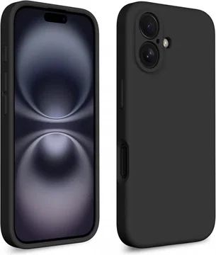 Apple iPhone 16 Plus Hoesje met Camera Bescherming Dun TPU Back Cover Zwart