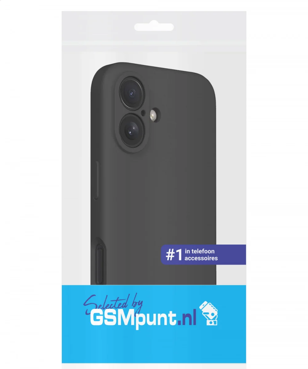 Apple iPhone 16 Plus Hoesje met Camera Bescherming Dun TPU Back Cover Zwart afbeelding 4
