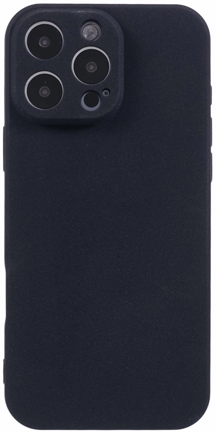 Apple iPhone 16 Pro Hoesje met Camera Bescherming Dun TPU Back Cover Zwart afbeelding 1