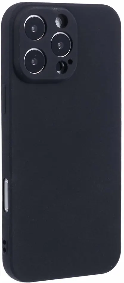 Apple iPhone 16 Pro Hoesje met Camera Bescherming Dun TPU Back Cover Zwart afbeelding 2