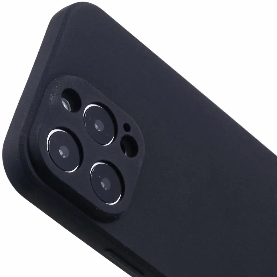 Apple iPhone 16 Pro Hoesje met Camera Bescherming Dun TPU Back Cover Zwart afbeelding 3