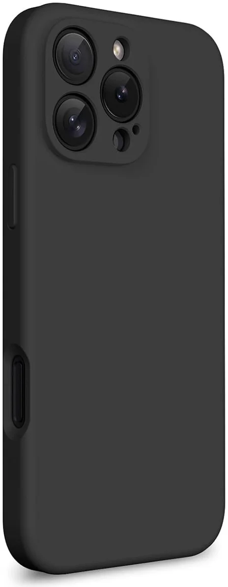 Apple iPhone 16 Pro Max Hoesje met Camera Bescherming Dun TPU Back Cover Zwart afbeelding 2