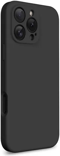 Apple iPhone 16 Pro Max Hoesje met Camera Bescherming Dun TPU Back Cover Zwart afbeelding 2