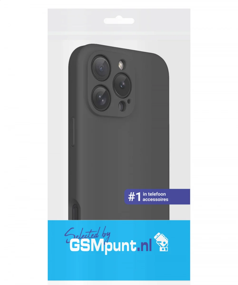 Apple iPhone 16 Pro Max Hoesje met Camera Bescherming Dun TPU Back Cover Zwart afbeelding 4