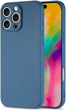 Apple iPhone 16 Pro Max Hoesje met Camera Bescherming Dun TPU Back Cover Blauw