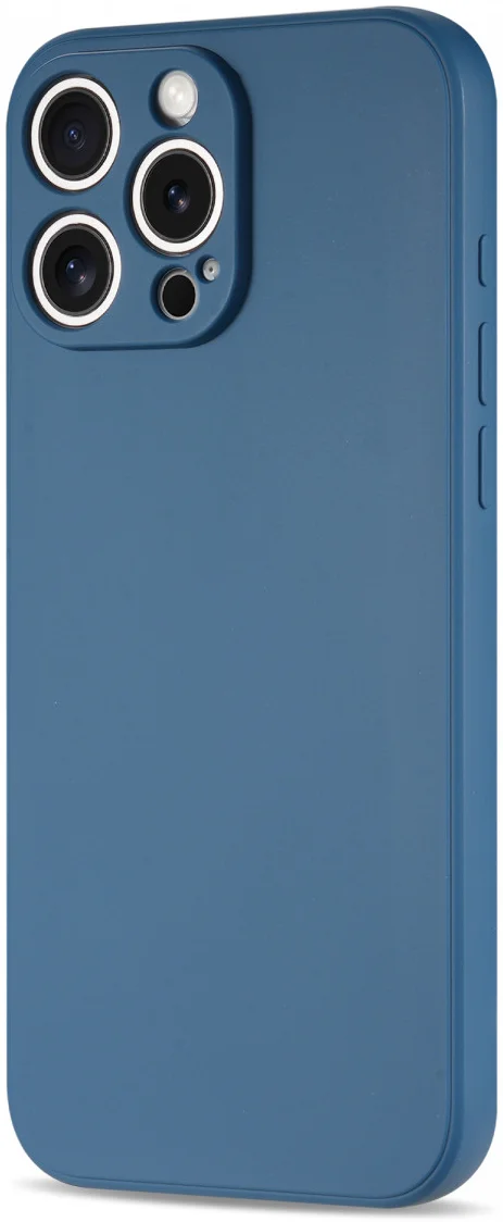 Apple iPhone 16 Pro Max Hoesje met Camera Bescherming Dun TPU Back Cover Blauw afbeelding 2