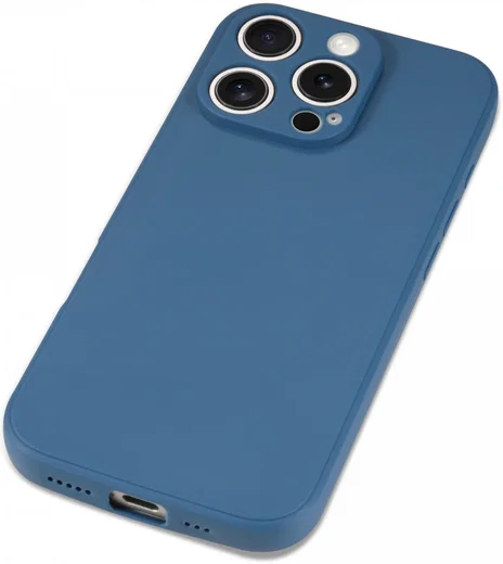 Apple iPhone 16 Pro Max Hoesje met Camera Bescherming Dun TPU Back Cover Blauw afbeelding 5