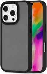 Apple iPhone 16 Pro Hoesje Back Cover Matte Zwart afbeelding