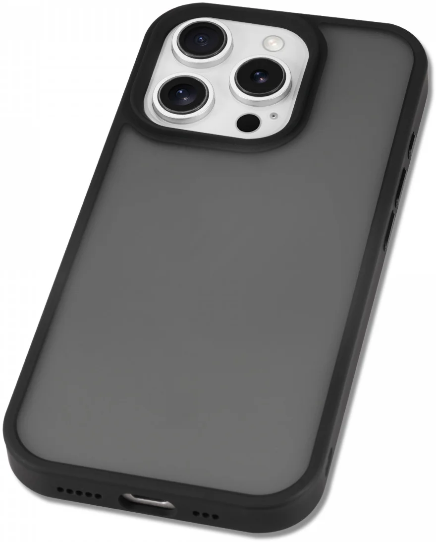 Apple iPhone 16 Pro Hoesje Back Cover Matte Zwart afbeelding 5
