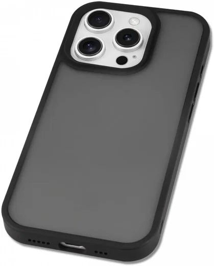 Apple iPhone 16 Pro Hoesje Back Cover Matte Zwart afbeelding 5