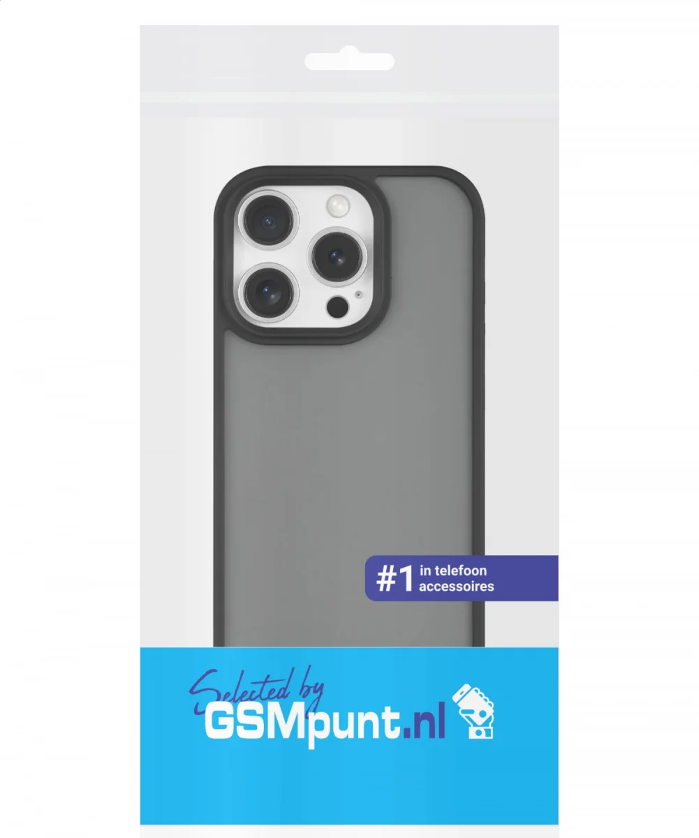 Apple iPhone 16 Pro Hoesje Back Cover Matte Zwart afbeelding 9