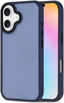 Apple iPhone 16 Pro Hoesje Back Cover Matte Blauw