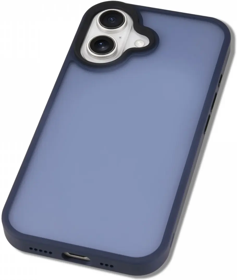 Apple iPhone 16 Pro Hoesje Back Cover Matte Blauw afbeelding 6