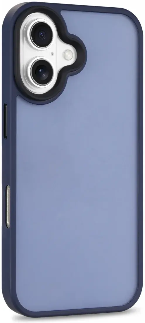 Apple iPhone 16 Pro Hoesje Back Cover Matte Blauw afbeelding 2