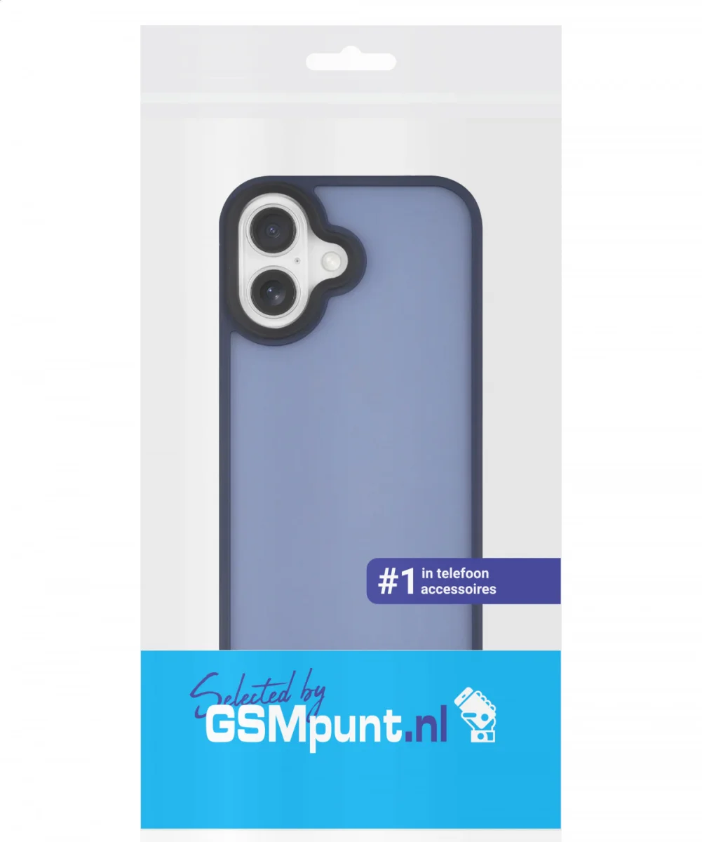 Apple iPhone 16 Pro Hoesje Back Cover Matte Blauw afbeelding 9